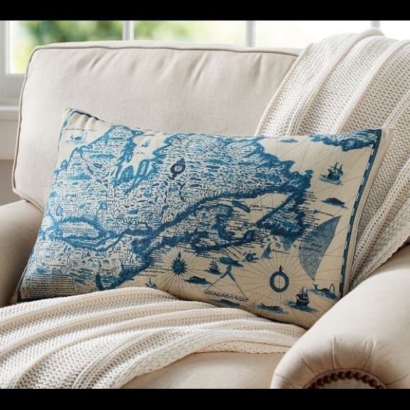 Pottery Barn Accents Map Accent Pillow Poshmark